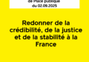 Redonner de la crédibilité, de la justice et de la stabilité à la France - Place publique