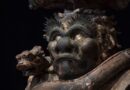 Ryûtôki : démon en pied avec dragon et lanterne