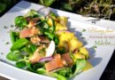 Salade de harengs, pommes de terre, mâche à la sauce raifort 