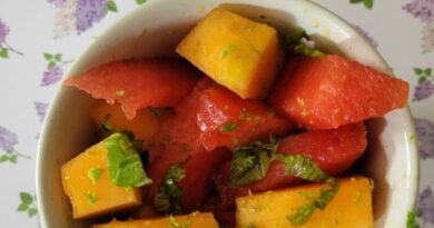 Salade de pastèque et melon au pastis