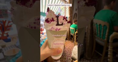 Sip Paris In NYC: Ladurée’s Signature Ispahan Latte #shortsfeed #latte