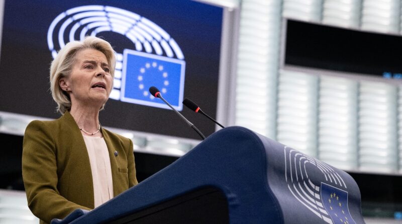 Ursula von der Leyen au Parlement européen à Strasbourg le 10 septembre 2025
