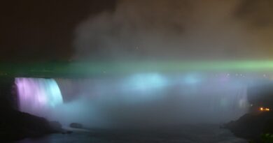 Canada, nature, mountains, Niagara Falls, Northern Lights, maple leaf, cityscape