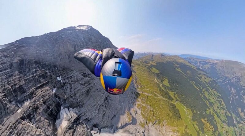Vidéo. Nouvelles images montrent le record de wingsuit de Peter Salzmann à 347 km/h