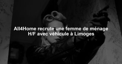 All4Home recrute une femme de ménage H/F avec véhicule à Limoges