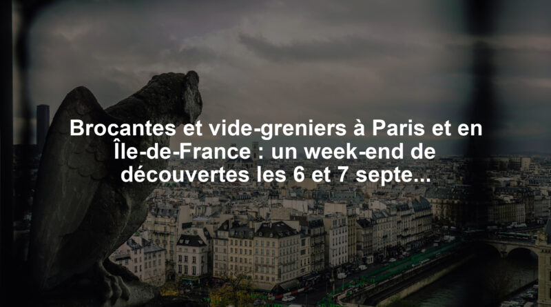 Brocantes et vide-greniers à Paris et en Île-de-France : un week-end de découvertes les 6 et 7 septembre 2025