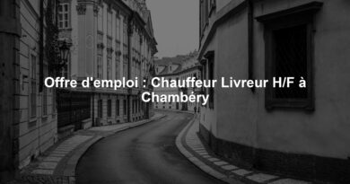 Offre d'emploi : Chauffeur Livreur H/F à Chambéry