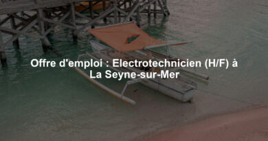 Offre d'emploi : Electrotechnicien (H/F) à La Seyne-sur-Mer