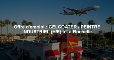 Offre d'emploi : GELCOATER / PEINTRE INDUSTRIEL (H/F) à La Rochelle