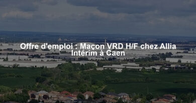 Offre d'emploi : Maçon VRD H/F chez Allia Intérim à Caen