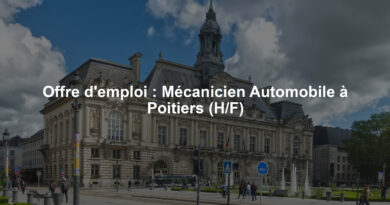 Offre d'emploi : Mécanicien Automobile à Poitiers (H/F)