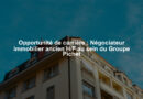 Opportunité de carrière : Négociateur immobilier ancien H/F au sein du Groupe Pichet