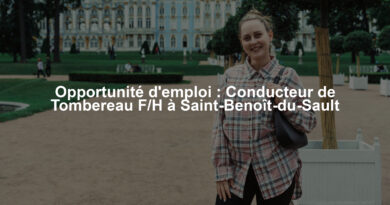 Opportunité d'emploi : Conducteur de Tombereau F/H à Saint-Benoît-du-Sault
