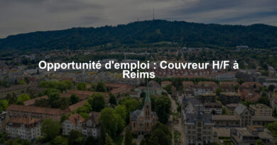 Opportunité d'emploi : Couvreur H/F à Reims