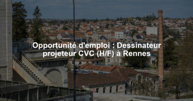 Opportunité d'emploi : Dessinateur projeteur CVC (H/F) à Rennes
