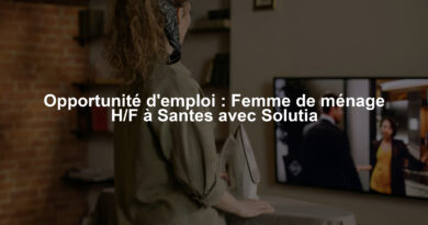 Opportunité d'emploi : Femme de ménage H/F à Santes avec Solutia