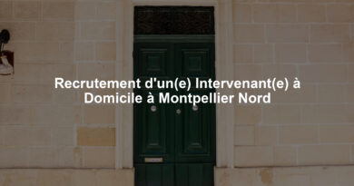 Recrutement d'un(e) Intervenant(e) à Domicile à Montpellier Nord