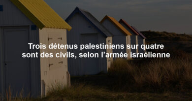 Trois détenus palestiniens sur quatre sont des civils, selon l’armée israélienne