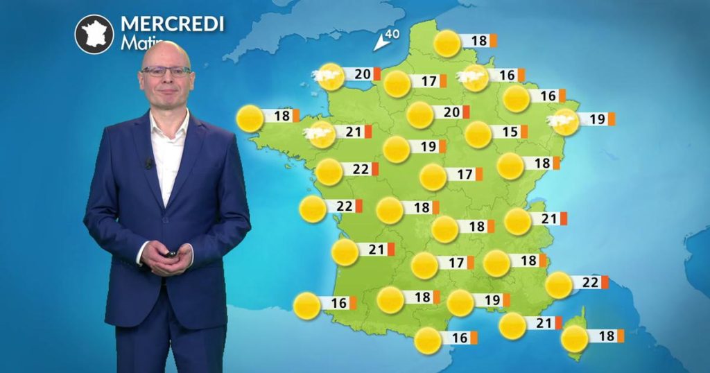 La chaleur persiste en France avec des températures élevées pour la journée de mercredi.