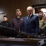 Vladimir Poutine en tournée dans le Caucase russe, dénonce l’ennemi et ses actions.