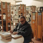 Abdellatif Abou Hachem, mémoire vivante de Gaza, évoque son savoir littéraire.