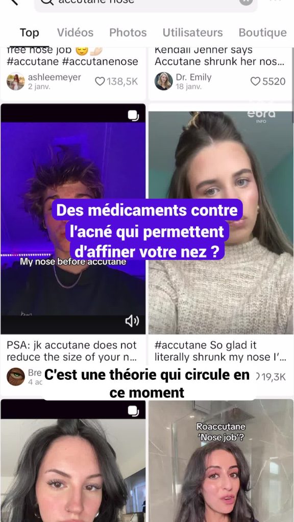 Des médicaments contre l’acné révèlent des effets secondaires sur la forme du nez.