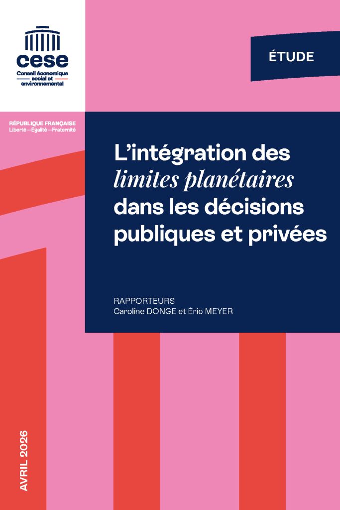 Intégration des limites planétaires dans les décisions publiques et privées en France.