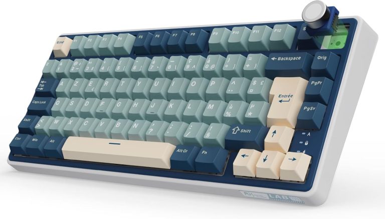 RK ROYAL KLUDGE R75 : Clavier mécanique sans fil AZERTY 75% avec mode de tir et interrupteurs crémeux