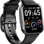 Montre connectée 1,69 pouce avec moniteur de fréquence cardiaque et 25 modes sportifs.