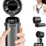 Kouric Portable Turbo Fan : Ventilateur USB rechargeable avec 199 vitesses ajustables