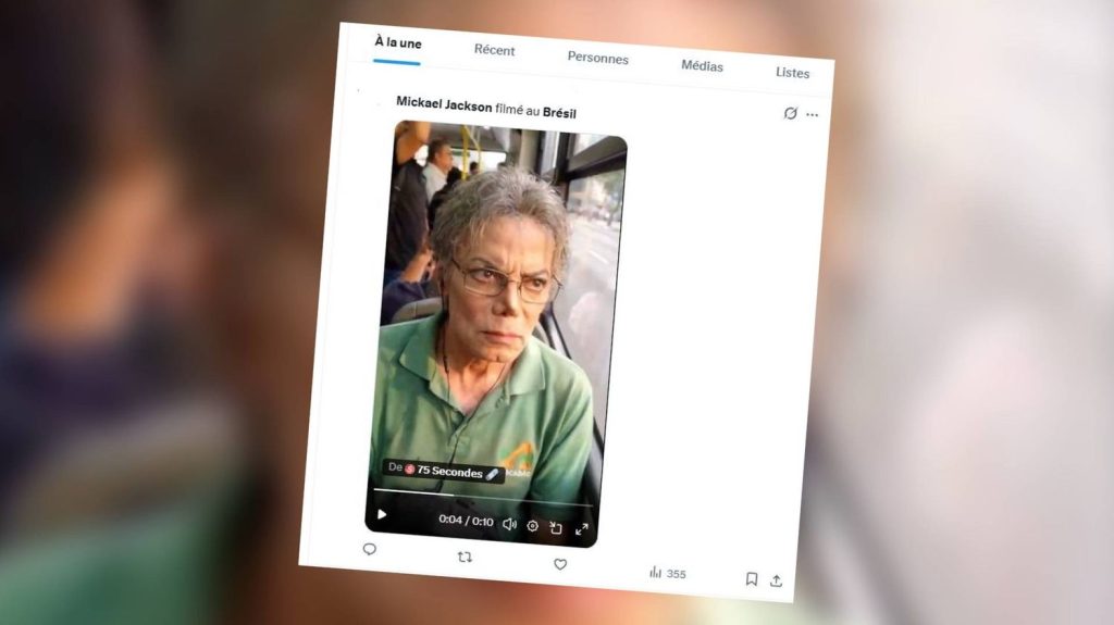 Michael Jackson n’a pas été aperçu dans un bus au Brésil, démenti d’une vidéo virale.