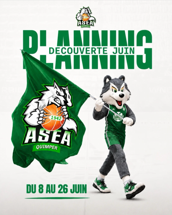 Planning découverte : Asea organise des activités de basket à Quimper, Ergué-Armel, Halle des Sports.