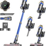Aspirateur sans fil 650W avec écran OLED et brosse anti-enchevêtrement pour sols durs et animaux