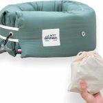Pillow ergonomique 3-en-1 fabriqué en France, machine lavable et compact pour les voyages.