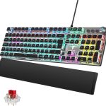 TECURS présente un clavier gaming mécanique AZERTY programmable avec repose-poignet magnétique et 19 modes LED