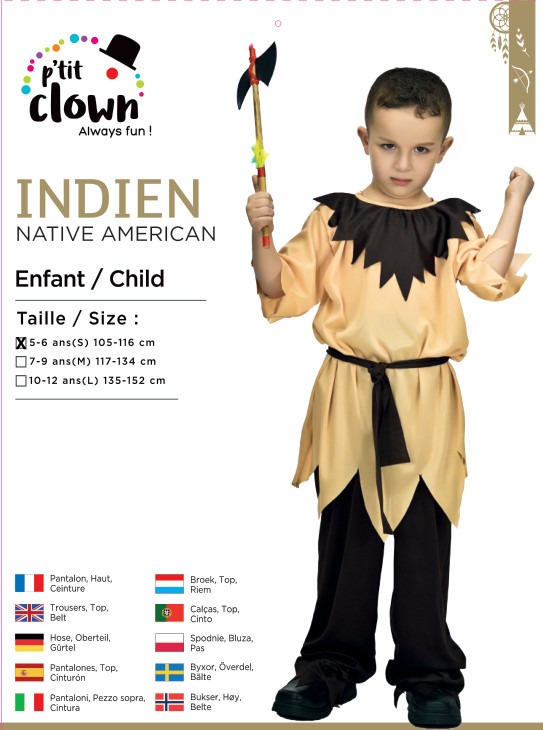 INDIEN NATIVE AMERICAN 5-6 ans