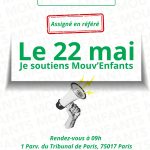 Mouv’Enfants assigné en référé par Edgar Moulin, appel au rassemblement prévu.