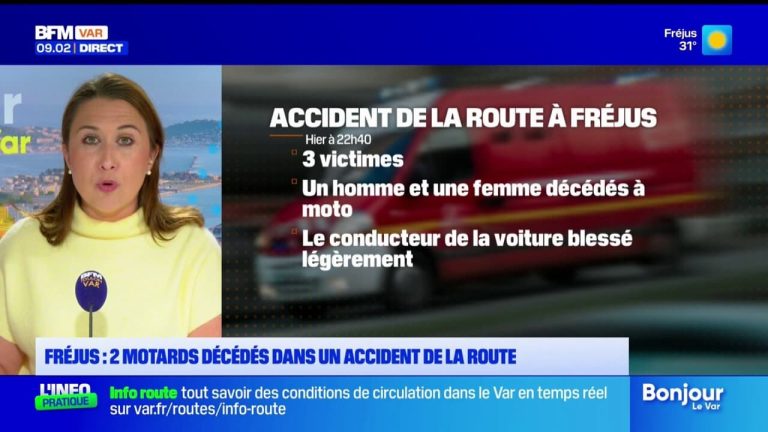 Fréjus : Deux motards perdent la vie dans un accident de la route.