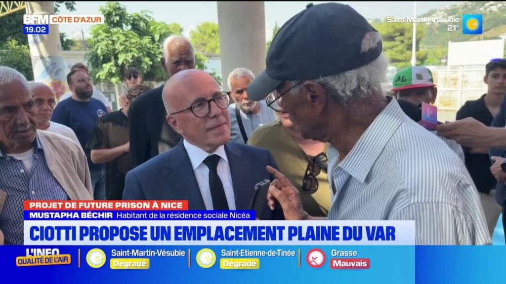 Eric Ciotti propose un emplacement pour une future prison à Nice, dans la plaine du Var.