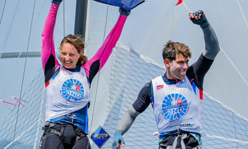 Tim Mourniac et Aloïse Retornaz, vice-champions du monde en Nacra 17 à Quiberon