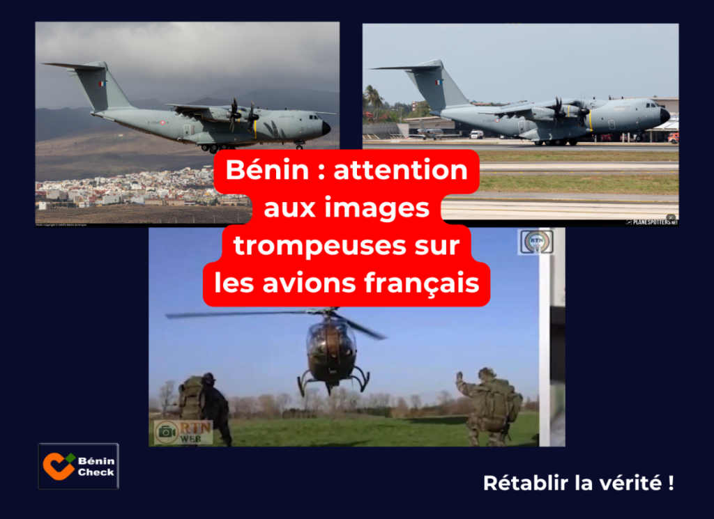 Bénin : mise en garde contre des images trompeuses des avions français sur les réseaux sociaux