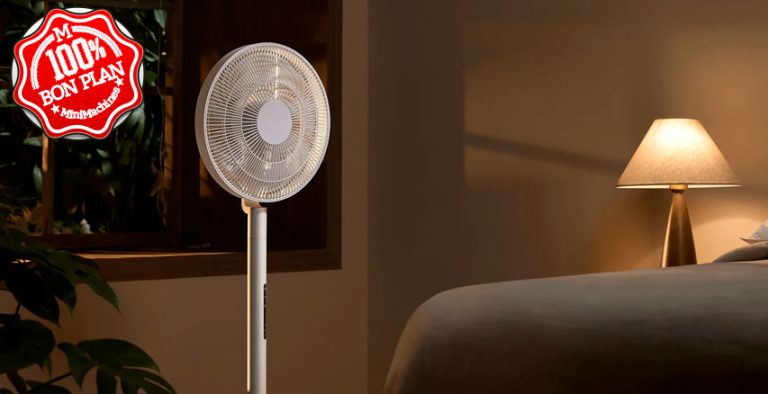 Xiaomi Mijia Smart Standing Fan Pro Slim disponible à 107,99 € en promotion.