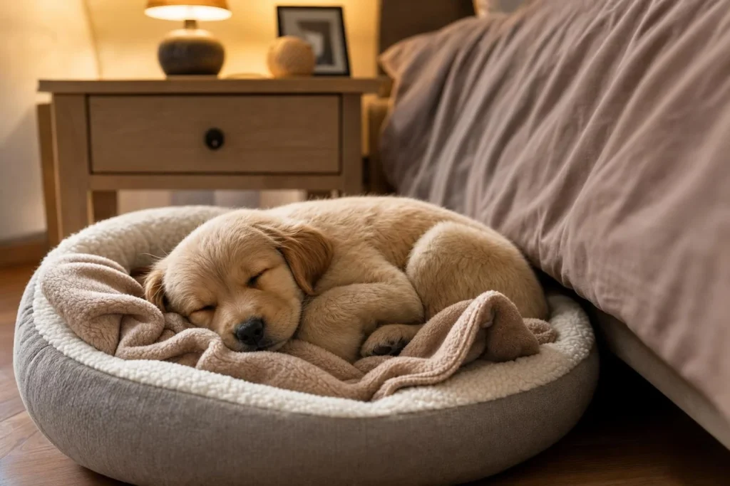 Première nuit du chiot : un détail crucial pour éviter des réveils fréquents.