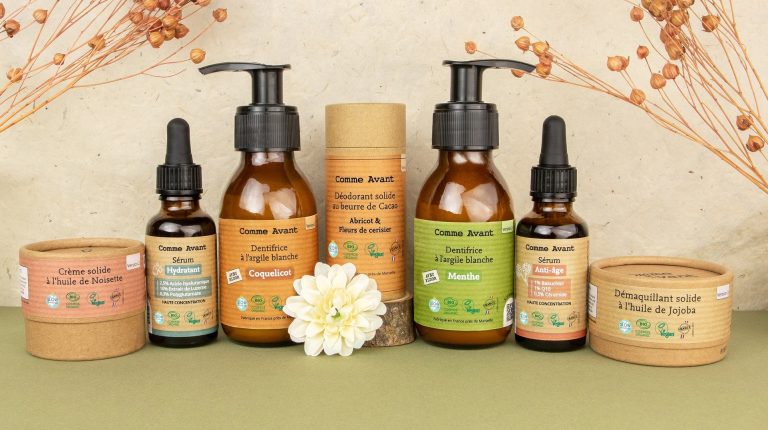 Choix croissant des consommateurs pour les cosmétiques bio Comme Avant en France.