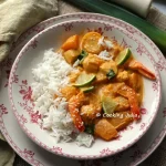 Recette de curry de crevettes au potiron et poireau : une spécialité culinaire à découvrir.