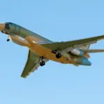 L’Armée de l’Air présente l’« Archange », nouvel avion de renseignement électronique à Mérignac.