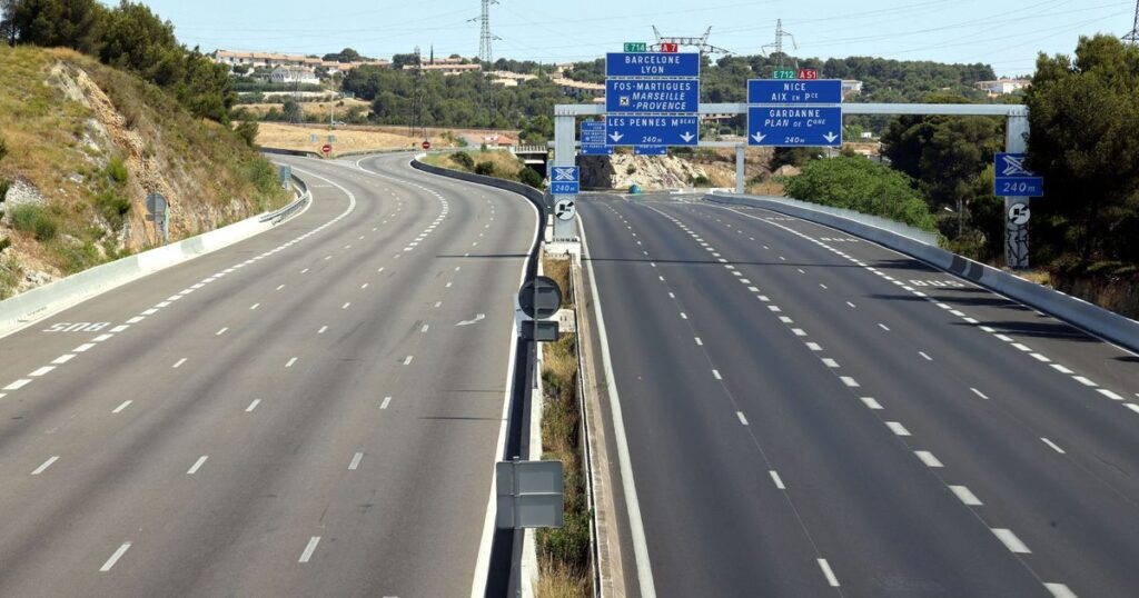Fermeture de l’autoroute A7 à l’entrée de Marseille pour le week-end en raison de travaux.