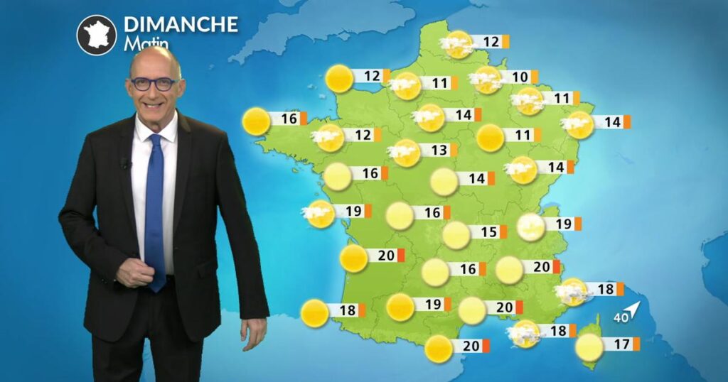 Journée chaude prévue dimanche, sauf dans le nord-est de la France.