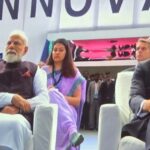 Emmanuel Macron inaugure le salon Bharat Innovates à Nice, promouvant l&rsquo;innovation indienne.