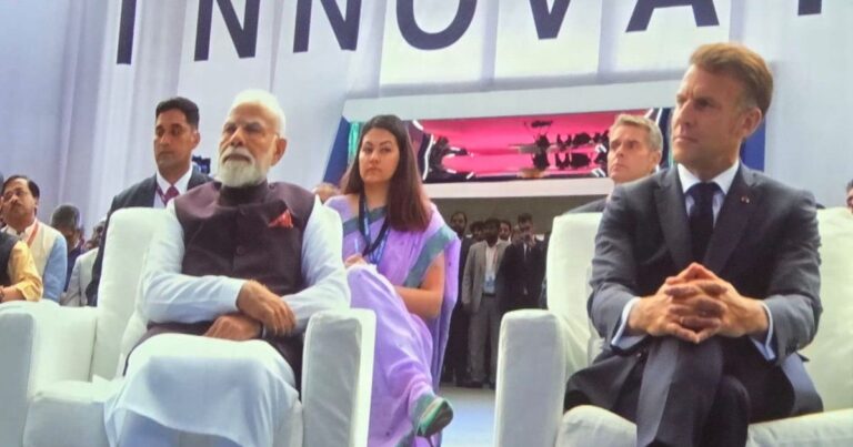 Emmanuel Macron inaugure le salon Bharat Innovates à Nice, promouvant l’innovation indienne.